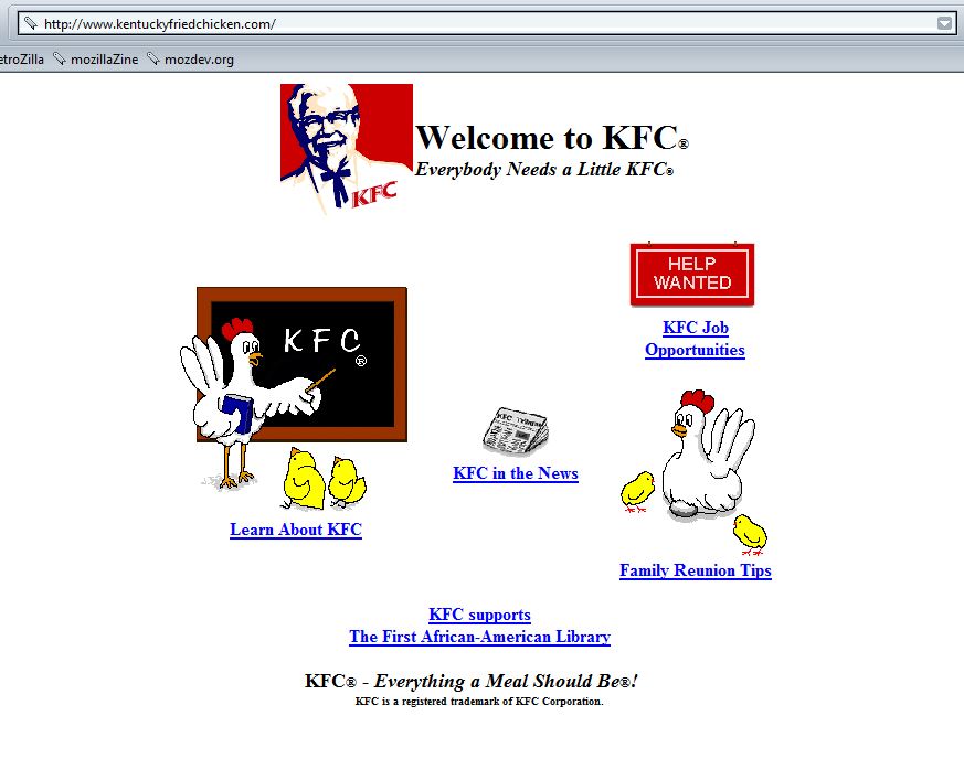 Read more about the article KFC’s Finger licking good website!